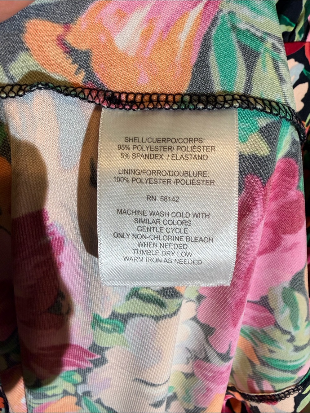 Maggy London Pink Floral Asymmetrical Handkerchief Hem Dress - Size 8 - Picture 9 of 15